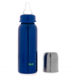 organicKidz 7oz Stainless Steel Baby Bottle (Blue)