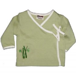 Baby Kimono - with Bamboo Embroidery (green tea)