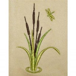 Baby Kimono - with Cattail Embroidery (chai latte)
