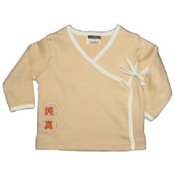 Baby Kimono - with Chinese `Pure` Embroidery (chai latte)