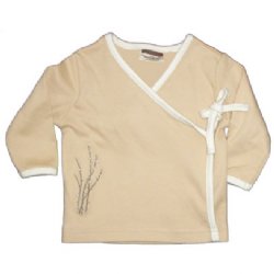 Baby Kimono - with Pussy Willows Embroidery (chai latte)
