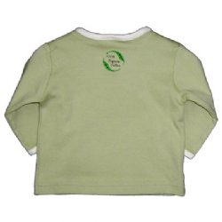 Baby T-shirt - with Indian Paisley Embroidery (green tea)