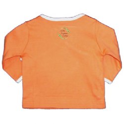 Baby T-shirt - with Wheat Embroidery (kumquat)