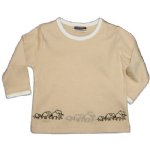 Baby T-shirt - with Elephant Walk Embroidery (chai latte)