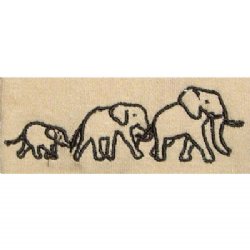 Baby T-shirt - with Elephant Walk Embroidery (chai latte)