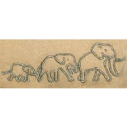 Baby T-shirt - with Elephant Walk Embroidery (chai latte)