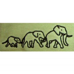 Baby T-shirt - with Elephant Walk Embroidery (green tea)