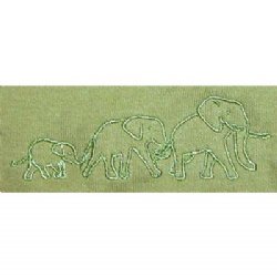 Baby T-shirt - with Elephant Walk Embroidery (green tea)