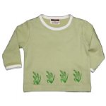 Baby T-shirt - with Wheat Embroidery (green tea)