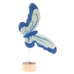 GRIMM'S Birthday Ring Decoration Hand-Colored Blue Butterfly