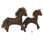 Felt Horse (Small, Dark Brown)