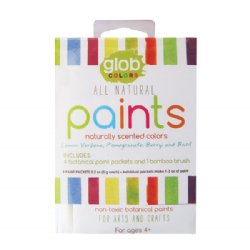 Glob Botanical Paint Powders - 4 Color Packets with Brush