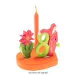 GRIMM'S Table Decoration Orange Heart (three-hole)