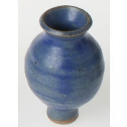 GRIMM`S Birthday Ring Decoration Clay Flower Vase (Blue)