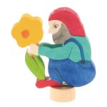 GRIMM`S Birthday Ring Decoration Hand-Colored Dwarf and Flower