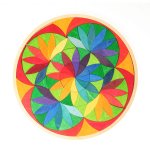 GRIMM'S Circle Flower Wooden Mandala Puzzle (Medium)