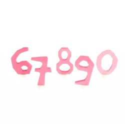 GRIMM`S Birthday Number Set (6-9, 0) Pink