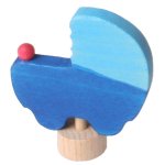 GRIMM'S Birthday Ring Decoration Pram (Blue)