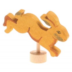 GRIMM`S Birthday Ring Decoration Hand-Colored Running Rabbit