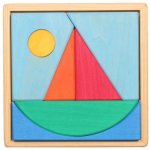 GRIMM`S Toddler Puzzle Blocks Sailboat