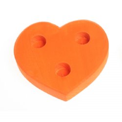 GRIMM'S Table Decoration Orange Heart (three-hole)