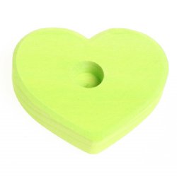 GRIMM`S Table Decoration Light Green Heart (single-hole)