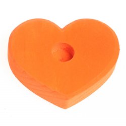 GRIMM`S Table Decoration Orange Heart (single-hole)