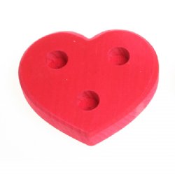 GRIMM`S Table Decoration Red Heart (three-hole)