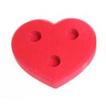 GRIMM'S Table Decoration Red Heart (three-hole)