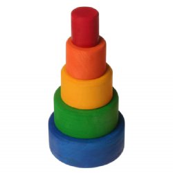 GRIMM'S Small Nesting and Stacking Bowls (Colored, Blue Base)