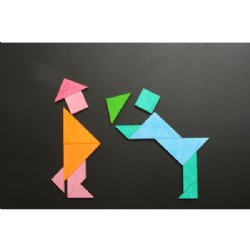 GRIMM'S Magnetic Wooden Puzzle Game Tangram Set (Small)