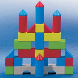 HABA Colored Wooden Building Blocks Accessory Set