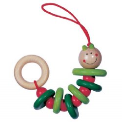 HABA Rattling Caterpillar Stroller & Car Seat Toy