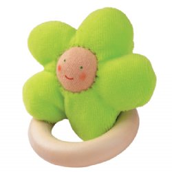 Kathe Kruse Grabbing Toy Green Flower