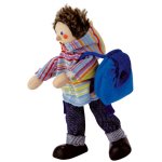 Kathe Kruse Flexible Doll Boy with Backpack