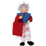 Kathe Kruse Flexible Doll Grandma with Red Bag