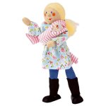 Kathe Kruse Flexible Doll Blonde Mother with Baby