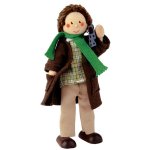 Kathe Kruse Flexible Doll Father Brown with Coat