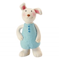 Kathe Kruse Natural Rubber Clutching Toy Bunny (Blue)