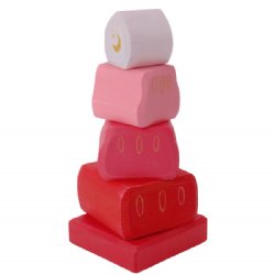 Kathe Kruse Waldorf Wooden Plug Tower Pink/Red