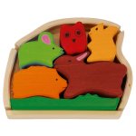 Kathe Kruse Waldorf Wooden Puzzle Winter Sleep