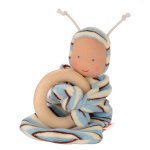 Kathe Kruse Organic Rainbow Baby Blue Stripes