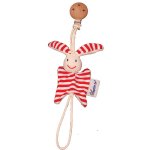 Keptin-Jr Organic Pacifier Chain Stripes Rabby Red