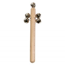 Wooden Sleigh Bell Stick (Natural)