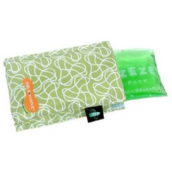 Kids Konserve Non-toxic Ice Pack with Sweat-Free Cover (Green)