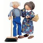 Kathe Kruse Flexible Doll Grandpa With Broom