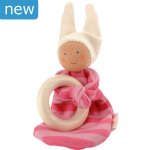 Kathe Kruse Organic Grabbing Toy Gnome Pink