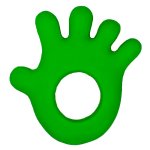 Natural Rubber Hand Teether Toy (Green)