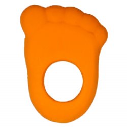 Natural Rubber Foot Teether Toy (Orange)
