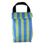Mimi the Sardine Eco-Friendly Lunchsack (Blue & Green Stripes)